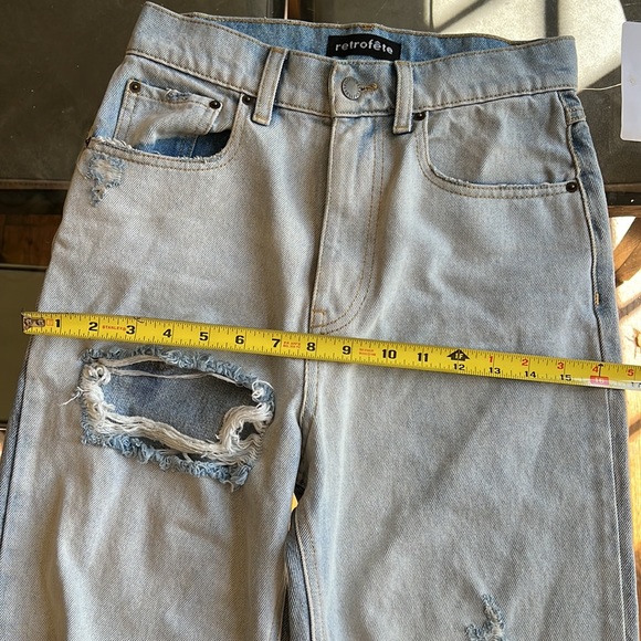 Retrofete Maggie two tone distressed jeans light wash 24 - Picture 9 of 12